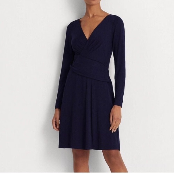 Lauren Ralph Lauren Jersey Long-Sleeve Dress Lined - Picture 1 of 9